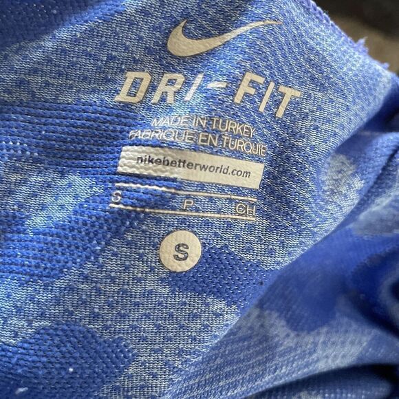 Nike Shirt Dri-Fit Knit‎ Tee Contrast Seamless Camo Blue Stretch 685659 Small - Picture 3 of 6